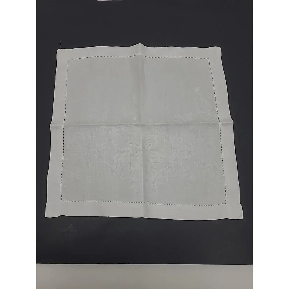 Vintage Napkins Lot of 4 White Floral